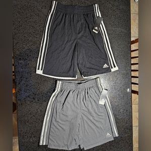 Adidas Climalite Shorts. 1 Black and 1 Grey, 2 Total Shorts. L 14/16. NWT.